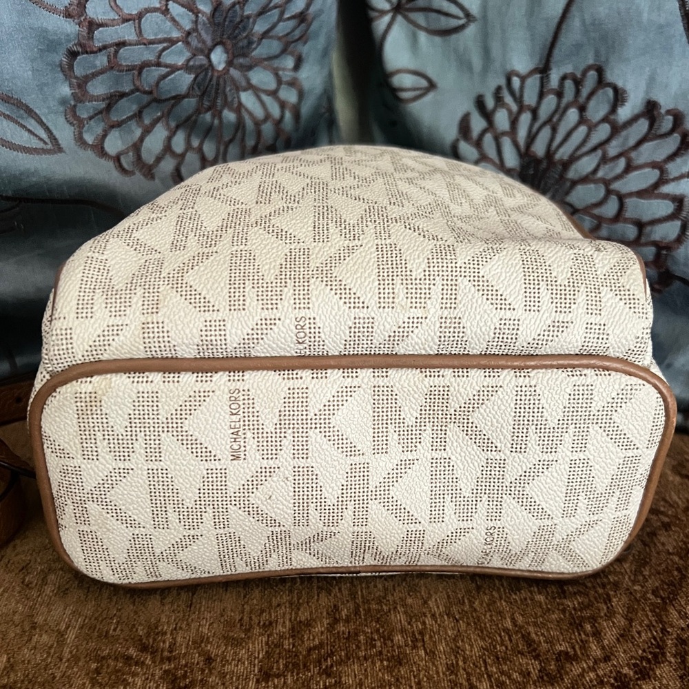 Michael Kors Beige and Brown Mini Backpack - Picture 6 of 14